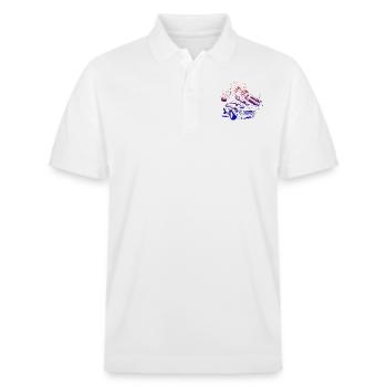 Absturz-Modus Gamer - Stanley/Stella Unisex Bio-Poloshirt PREPSTER - Weiß - Vorne - Roxy (174cm) & Andy (188cm)
