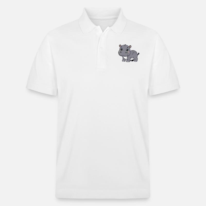 Nilpferd-Kind - Stanley/Stella Unisex Bio-Poloshirt PREPSTER - Weiß