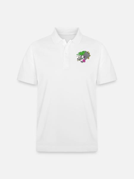 Evil punk mouse - Stanley/Stella Unisex Organic Polo Shirt PREPSTER - white