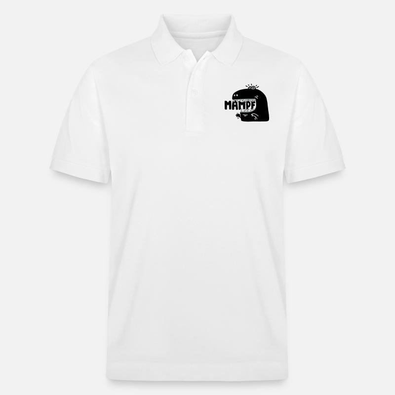 Super hungriger Mampf-T-Rex! - Stanley/Stella Unisex Bio-Poloshirt PREPSTER - Weiß