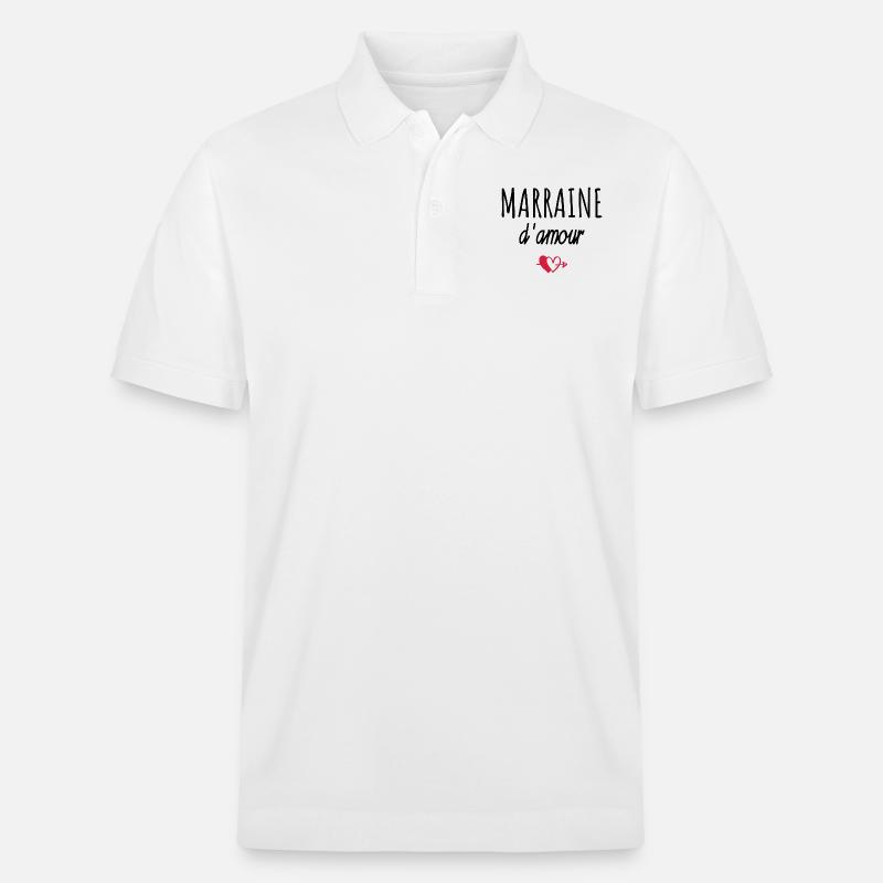 marraine d amour - Polo PREPSTER bio Stanley/Stella Unisexe - blanc