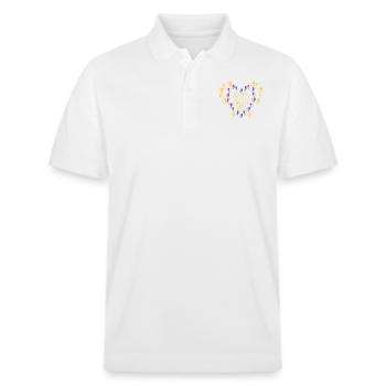 La coupe du coeur. - Polo PREPSTER bio Stanley/Stella Unisexe - blanc - Devant - Roxy (174cm) & Andy (188cm)