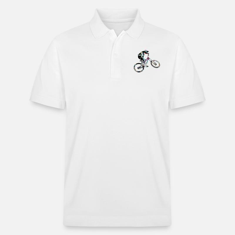 MTB MTB Downhill - Stanley/Stella Unisex Bio-Poloshirt PREPSTER - Weiß