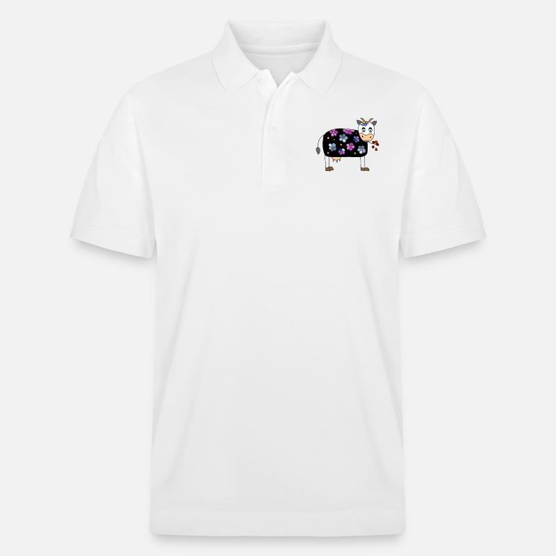 Kuh - Stanley/Stella Unisex Bio-Poloshirt PREPSTER - Weiß