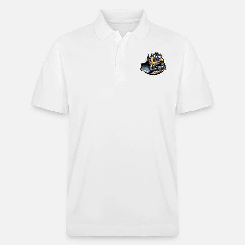 Planierraupe groß - Stanley/Stella Unisex Bio-Poloshirt PREPSTER - Weiß