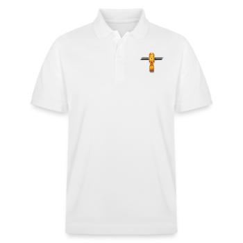 Kickern - Stanley/Stella Unisex Bio-Poloshirt PREPSTER - Weiß - Vorne - Roxy (174cm) & Andy (188cm)