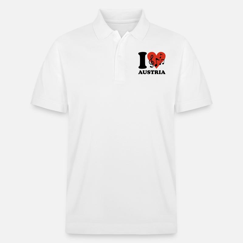 I love Austria - Stanley/Stella Unisex Bio-Poloshirt PREPSTER - Weiß