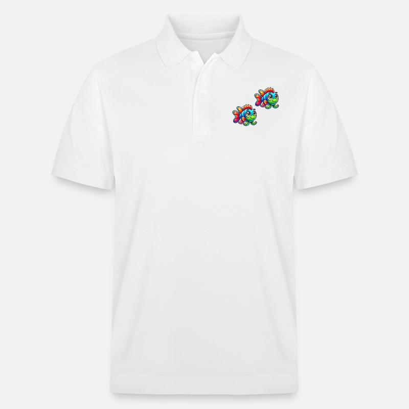 fish comic 2 - Stanley/Stella Unisex Bio-Poloshirt PREPSTER - Weiß