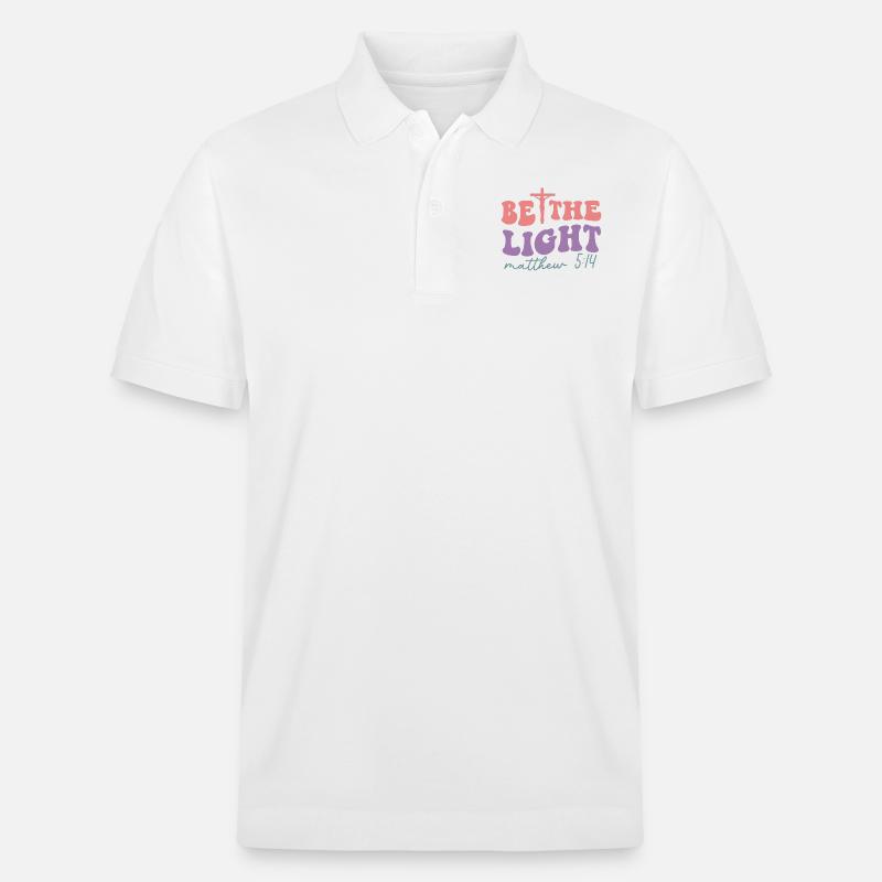 Sei das Licht - Stanley/Stella Unisex Bio-Poloshirt PREPSTER - Weiß