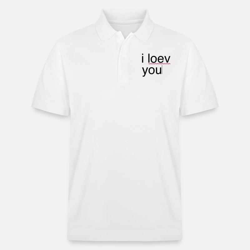 ich liebe dich Fehler - Stanley/Stella Unisex Bio-Poloshirt PREPSTER - Weiß