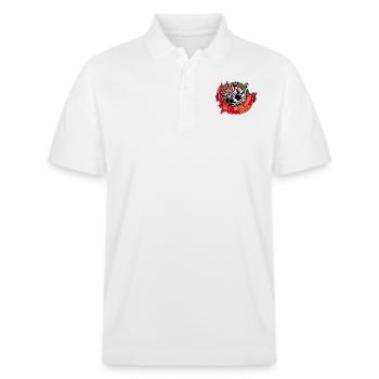 Digital Workers United - Stanley/Stella Unisex Organic Polo Shirt PREPSTER - white - Front - Roxy (174cm) & Andy (188cm)