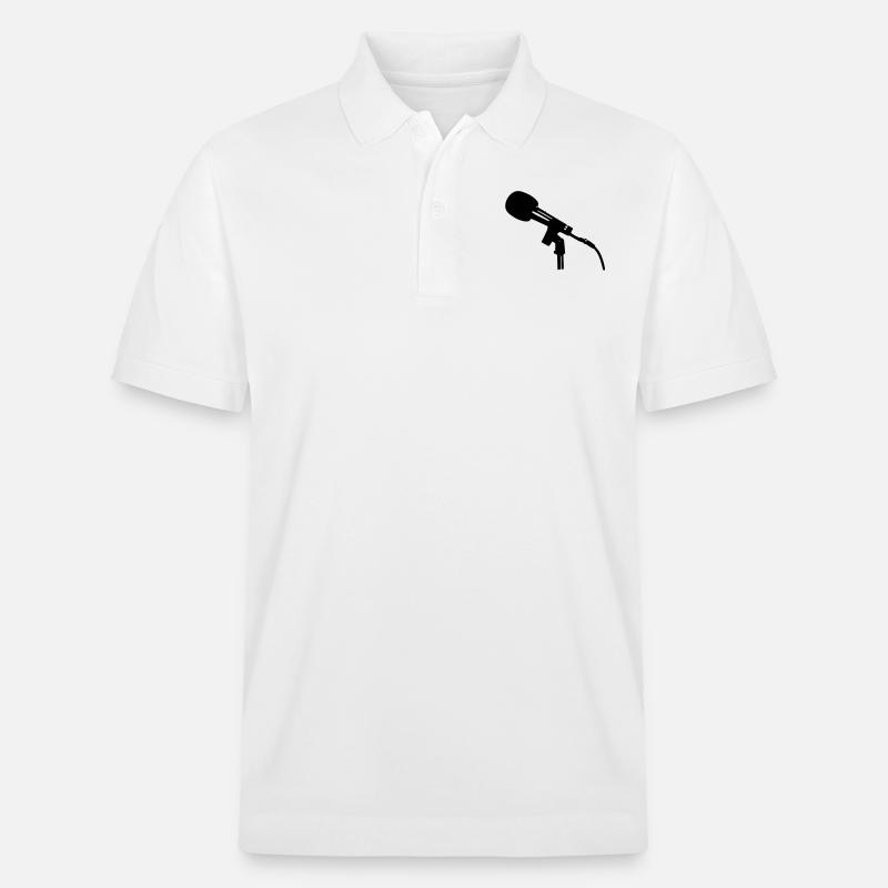 Microphone - Polo PREPSTER bio Stanley/Stella Unisexe - blanc