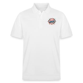 Super Dad - Stanley/Stella Unisex Bio-Poloshirt PREPSTER - Weiß - Vorne - Roxy (174cm) & Andy (188cm)