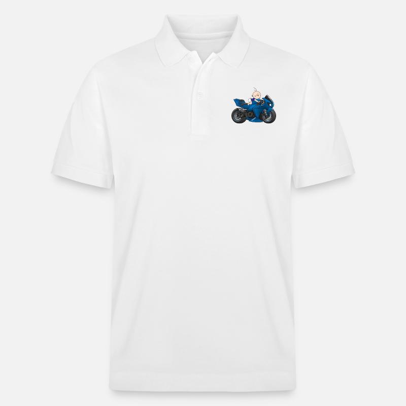 Motor-Junge - Stanley/Stella Unisex Bio-Poloshirt PREPSTER - Weiß