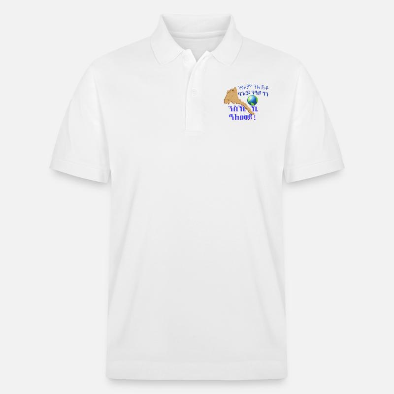 ሓገረይ፠ቃላት ድምጻዊ ኣብረሃም ኣፈወርቂ - Stanley/Stella Unisex Bio-Poloshirt PREPSTER - Weiß