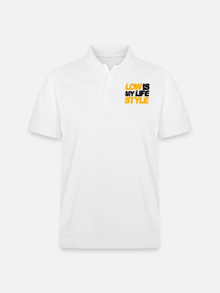 low is my lifestyle - Stanley/Stella Unisex Bio-Poloshirt PREPSTER - Weiß