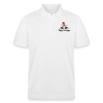 Joyeux Noël - Polo PREPSTER bio Stanley/Stella Unisexe - blanc - Devant - Roxy (174cm) & Andy (188cm)