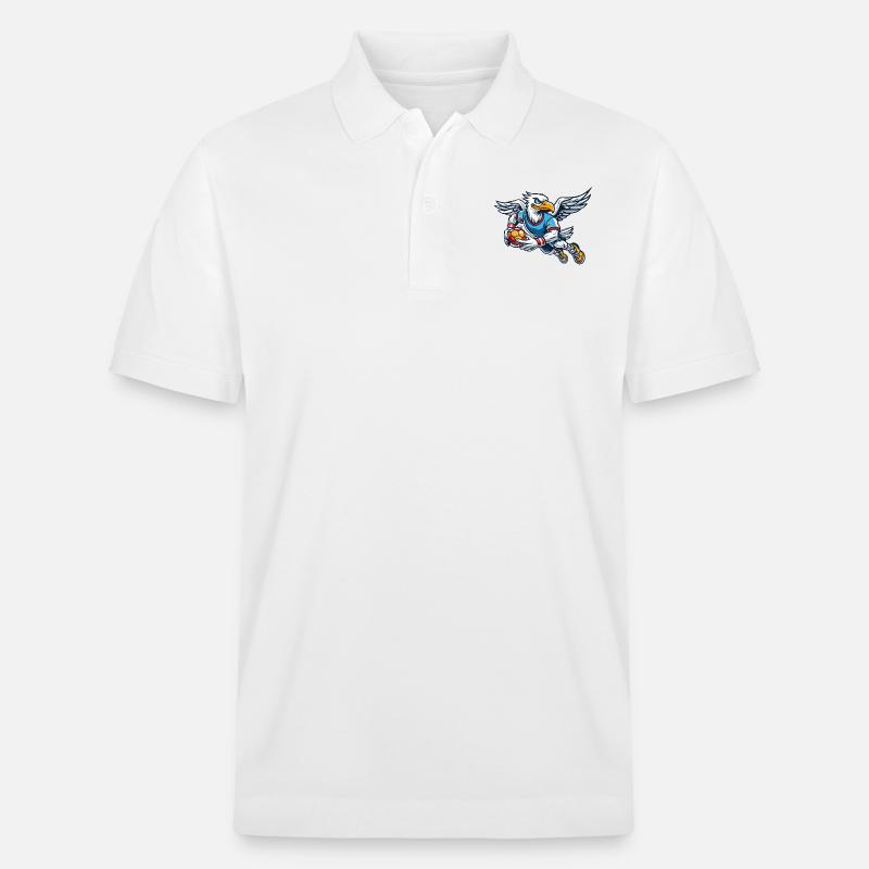 Der Möwe-Beachhandballer - Stanley/Stella Unisex Bio-Poloshirt PREPSTER - Weiß
