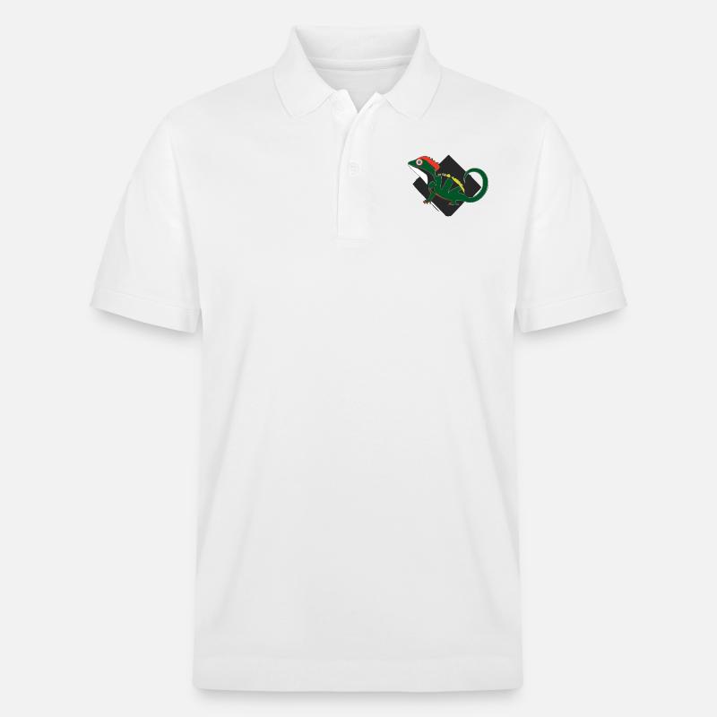 Die Eidechse - Stanley/Stella Unisex Bio-Poloshirt PREPSTER - Weiß