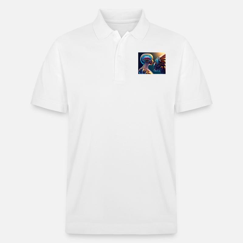Biomechanischer Indianer - Stanley/Stella Unisex Bio-Poloshirt PREPSTER - Weiß