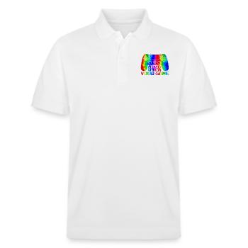 Jeu de joueur Jouer en ligne Jeux sur ordinateur Arcade Neon - Polo PREPSTER bio Stanley/Stella Unisexe - blanc - Devant - Roxy (174cm) & Andy (188cm)