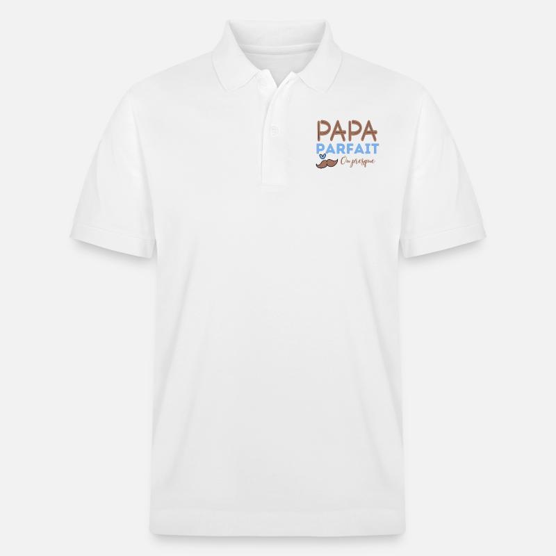 Papa parfait ou presque - Polo PREPSTER bio Stanley/Stella Unisexe - blanc