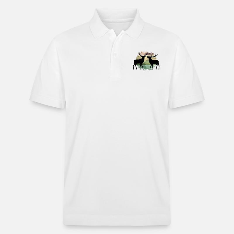 Hirsch - Stanley/Stella Unisex Bio-Poloshirt PREPSTER - Weiß