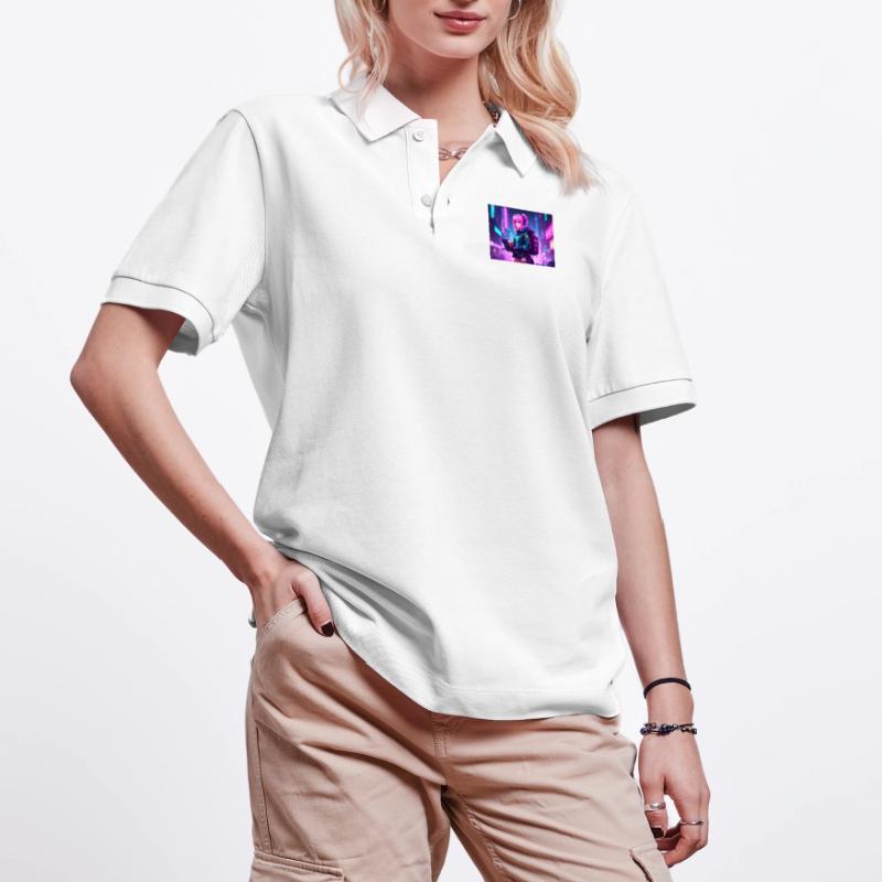 Neon Hacker Girl – Prêt à coder et à conquérir Polo PREPSTER bio Stanley/Stella Unisexe