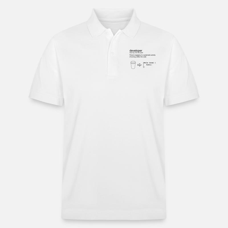 Developer & coffee - Polo PREPSTER bio Stanley/Stella Unisexe - blanc