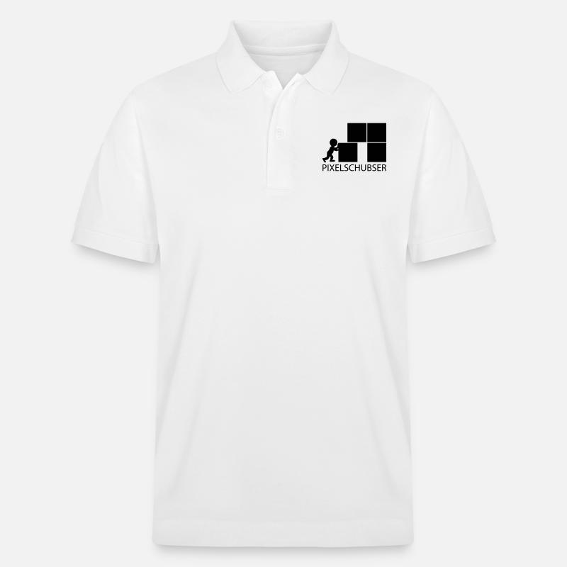 Pixelschubser und stolz darauf! - Stanley/Stella Unisex Bio-Poloshirt PREPSTER - Weiß