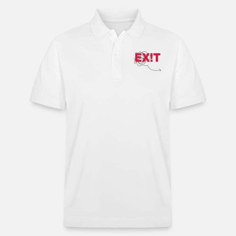 EXIT - Stanley/Stella Unisex Organic Polo Shirt PREPSTER - white