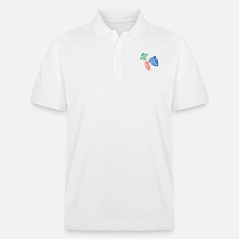 Abstract design Nacho dips - Stanley/Stella Unisex Bio-Poloshirt PREPSTER - Weiß