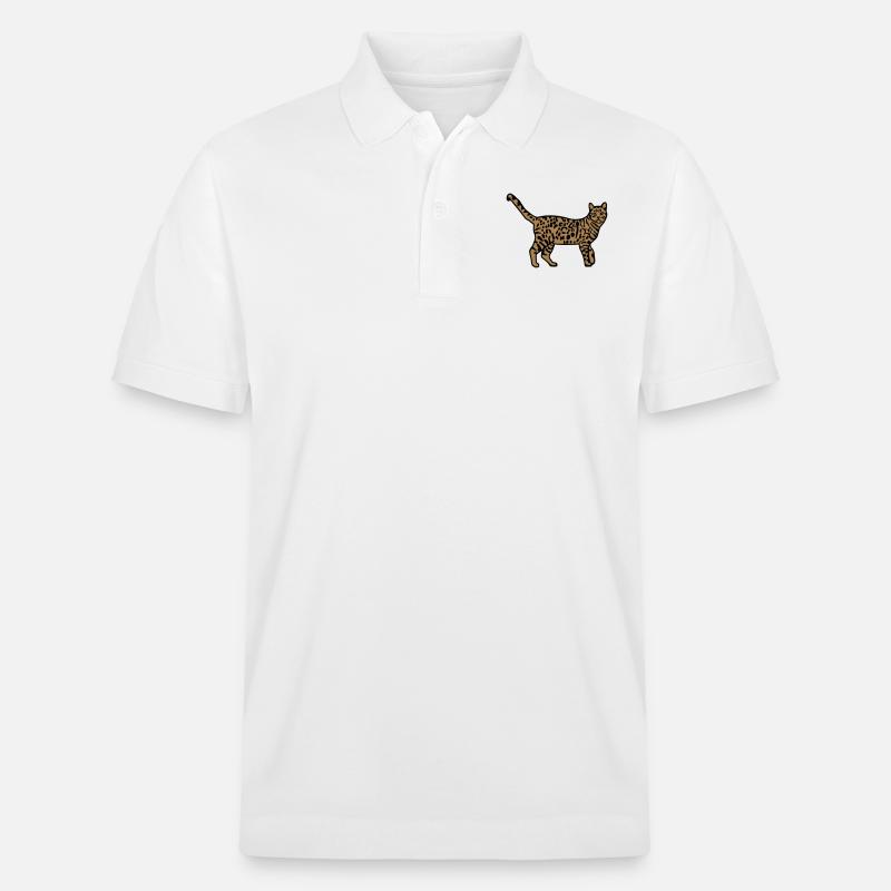Katze - Stanley/Stella Unisex Bio-Poloshirt PREPSTER - Weiß