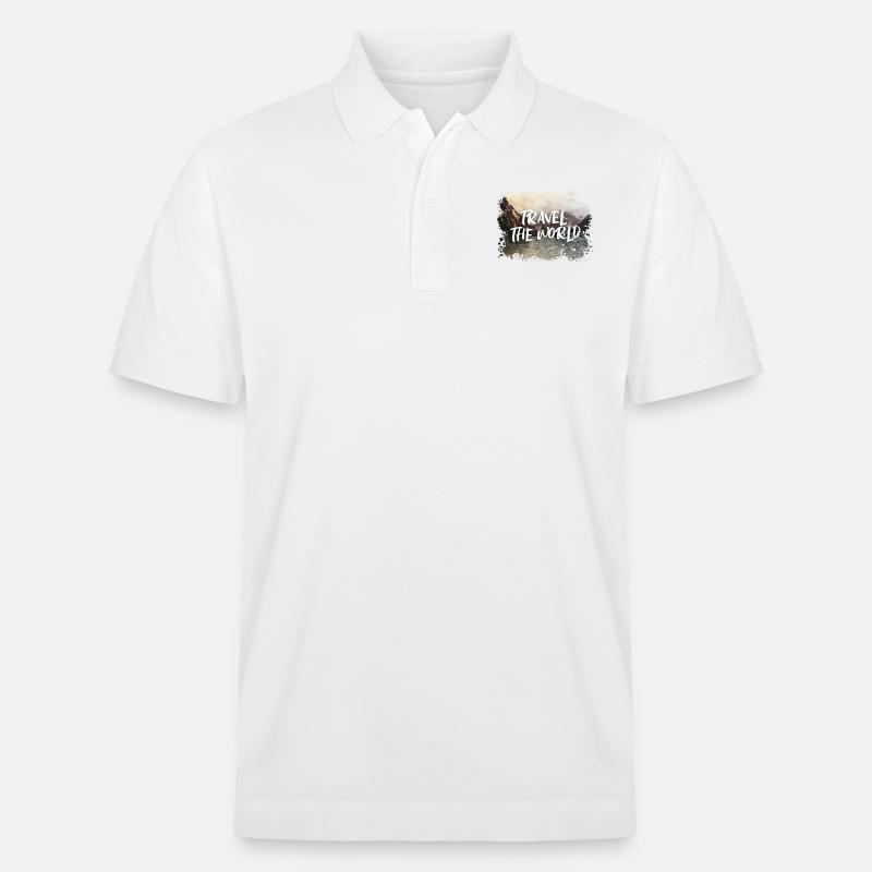 Travel The World - Polo PREPSTER bio Stanley/Stella Unisexe - blanc
