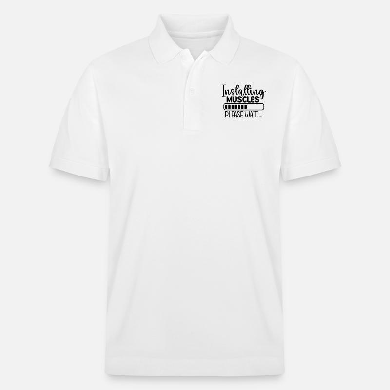 Installing Muscles - Stanley/Stella Unisex Bio-Poloshirt PREPSTER - Weiß