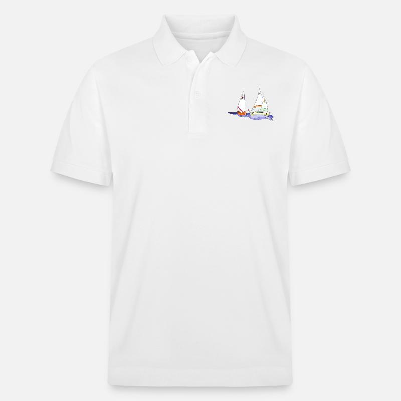 Segelboot - Stanley/Stella Unisex Bio-Poloshirt PREPSTER - Weiß