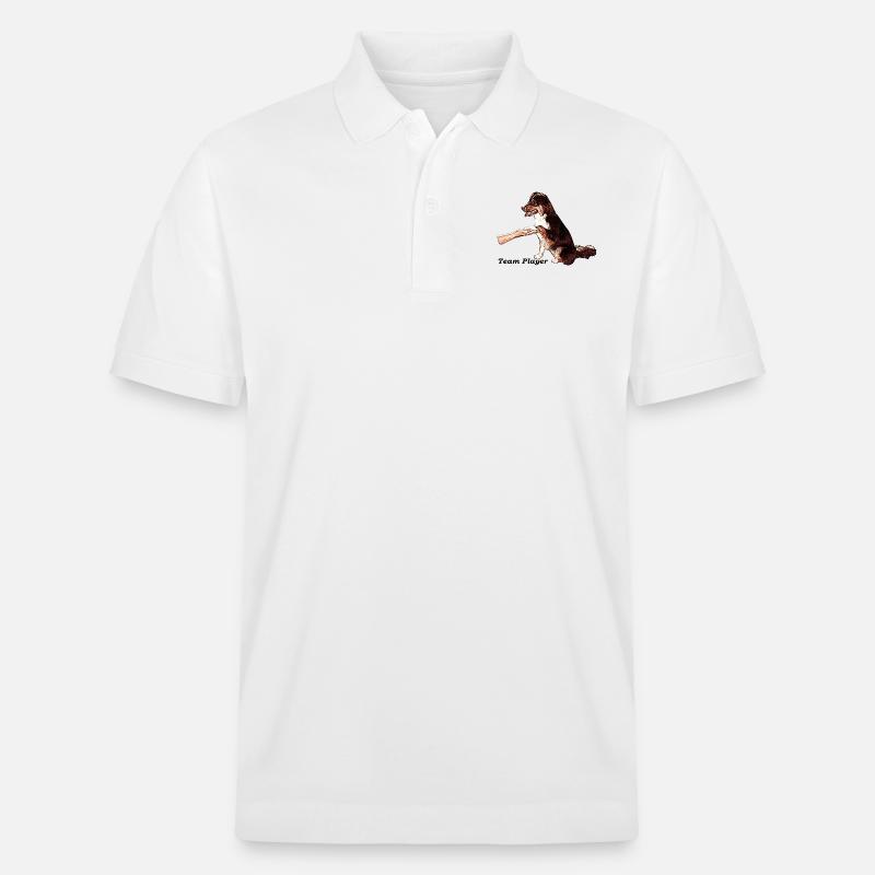 Aussie Team Player 2 - Stanley/Stella Unisex Bio-Poloshirt PREPSTER - Weiß