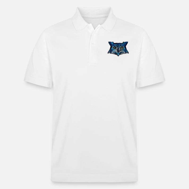 Eule - Stanley/Stella Unisex Bio-Poloshirt PREPSTER - Weiß