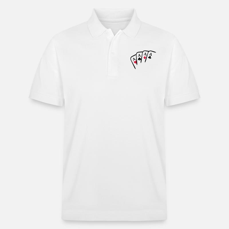 As Design Karten - Stanley/Stella Unisex Bio-Poloshirt PREPSTER - Weiß