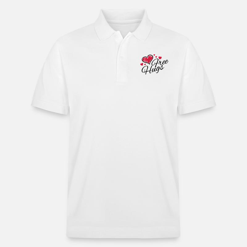 free_hugs_di2 - Stanley/Stella Unisex Bio-Poloshirt PREPSTER - Weiß