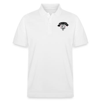 1973 - Stanley/Stella Unisex Organic Polo Shirt PREPSTER - white - Front - Roxy (174cm) & Andy (188cm)