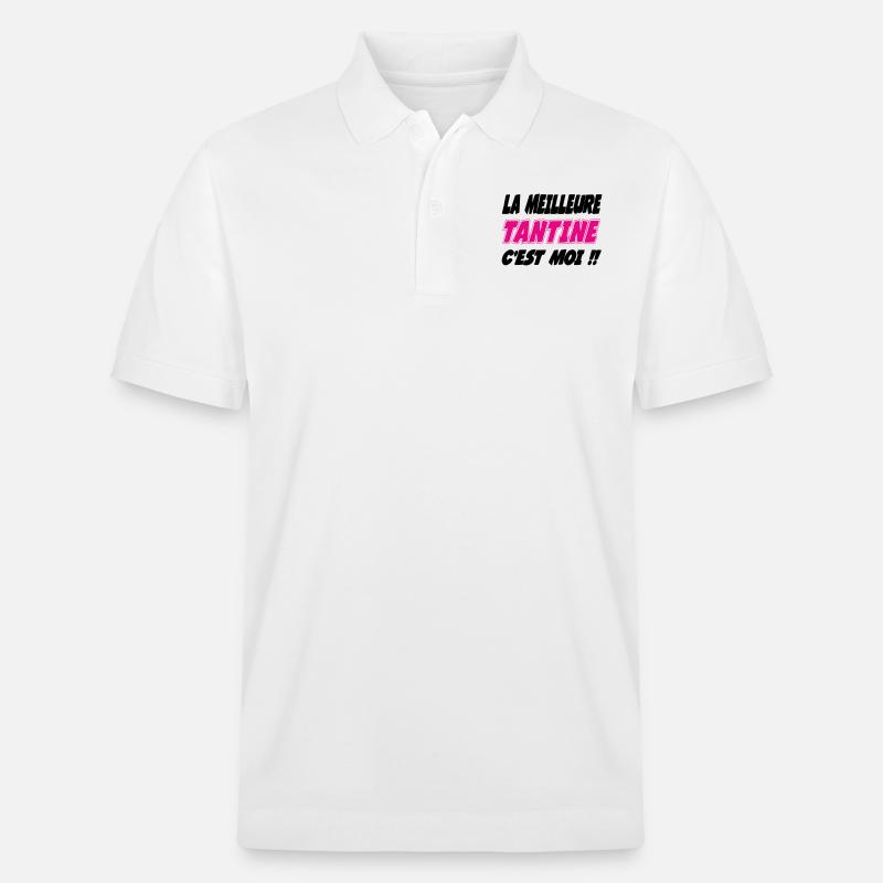 La meilleure TANTINE c'est moi !!! - Polo PREPSTER bio Stanley/Stella Unisexe - blanc