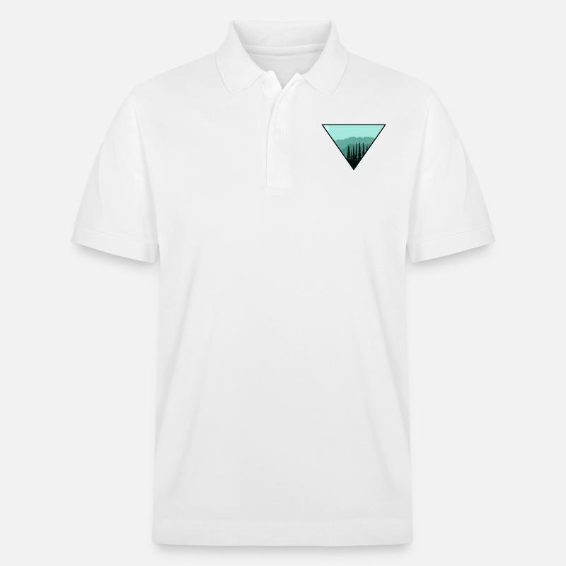 Baum Wald Dreieck Geschenk - Stanley/Stella Unisex Bio-Poloshirt PREPSTER - Weiß