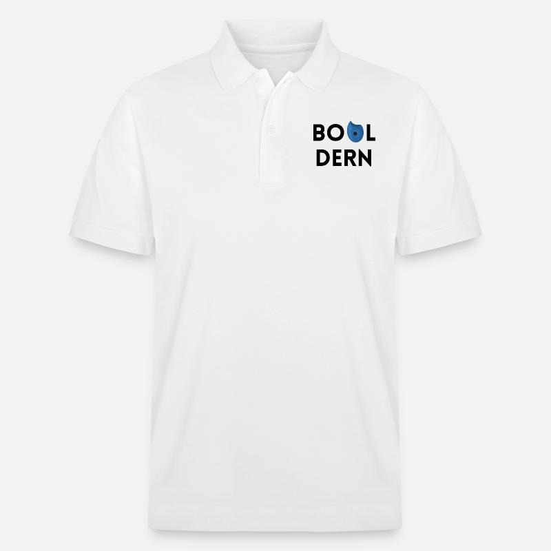 Bouldern - Simples Design mit Bouldergriff - Stanley/Stella Unisex Bio-Poloshirt PREPSTER - Weiß