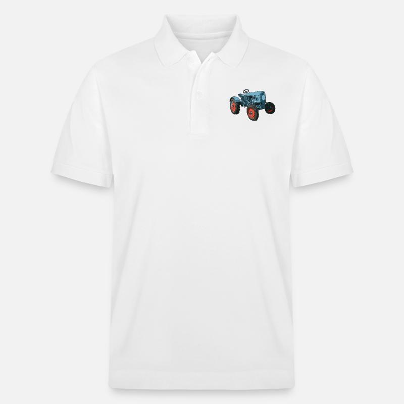 Trecker, Traktor, Schlepper - Stanley/Stella Unisex Bio-Poloshirt PREPSTER - Weiß