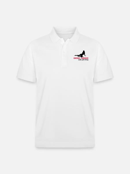 DIESEL SMOKE MAKE HORNY - Stanley/Stella Unisex Organic Polo Shirt PREPSTER - white