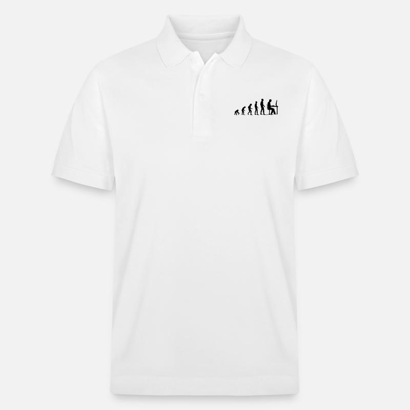 Evolution Gamer PC Videospil Computer - Sort - Stanley/Stella PREPSTER økologisk unisex poloshirt - hvid