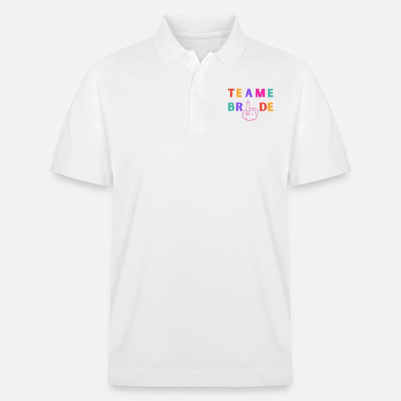 Teambraut - Ringfinger der Braut - Stanley/Stella Unisex Bio-Poloshirt PREPSTER - Weiß