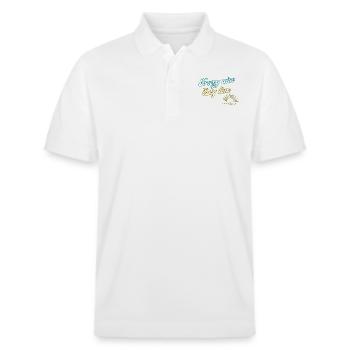 Freezy wine easy time - Stanley/Stella Unisex Bio-Poloshirt PREPSTER - Weiß - Vorne - Roxy (174cm) & Andy (188cm)