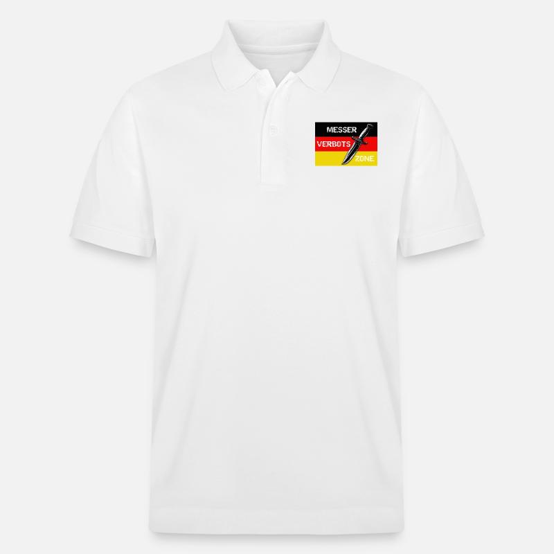 Messerverbotszone Deutschland - Stanley/Stella Unisex Bio-Poloshirt PREPSTER - Weiß
